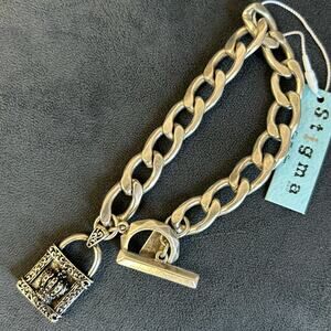 Stigma Men’s‎ Silver Bracelet- large chain- New